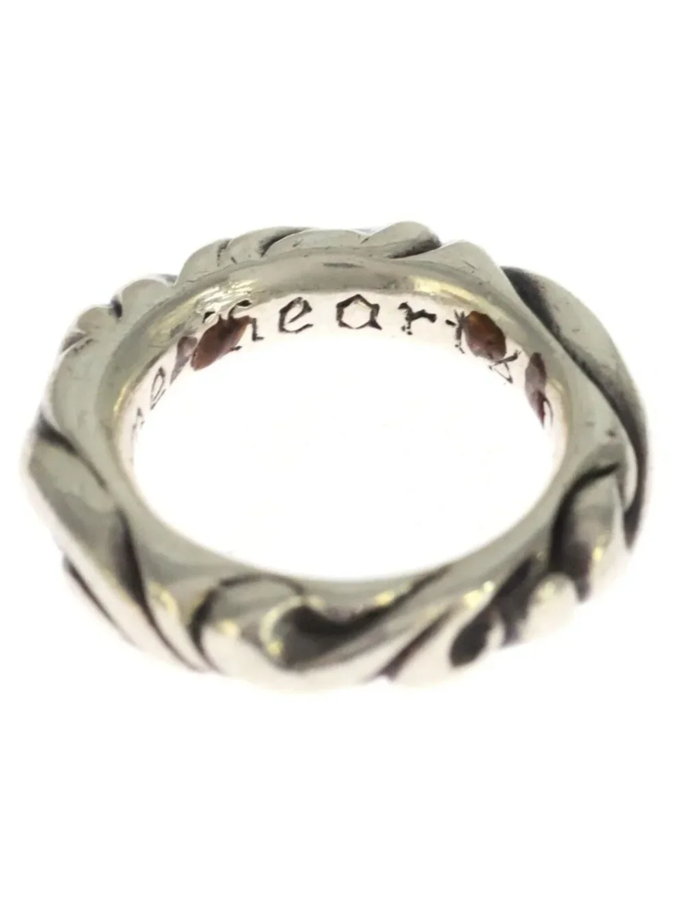 Chrome Hearts Scrl Band Scroll Ring Silver
